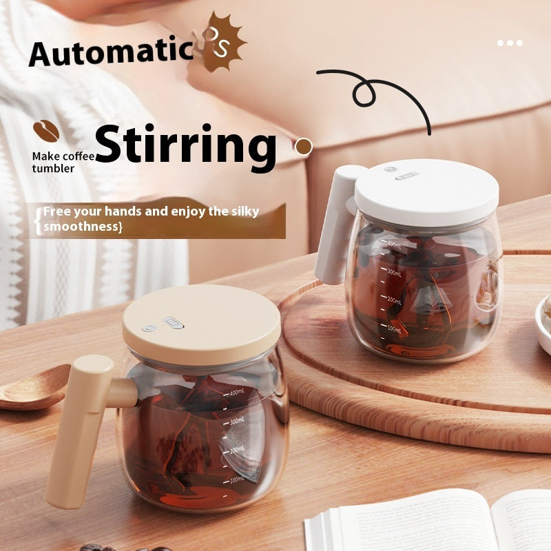 Smart Stirring Glass Mug