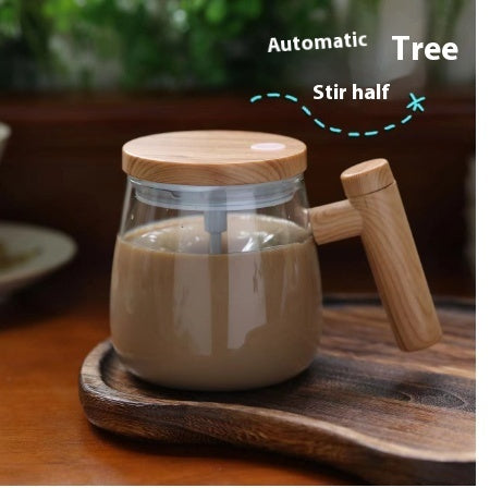 Smart Stirring Glass Mug